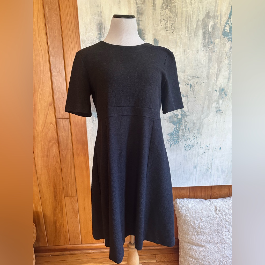 S Maxmara Women’s Size Large Black Midi Dress! Classic! Tailored! Cute!